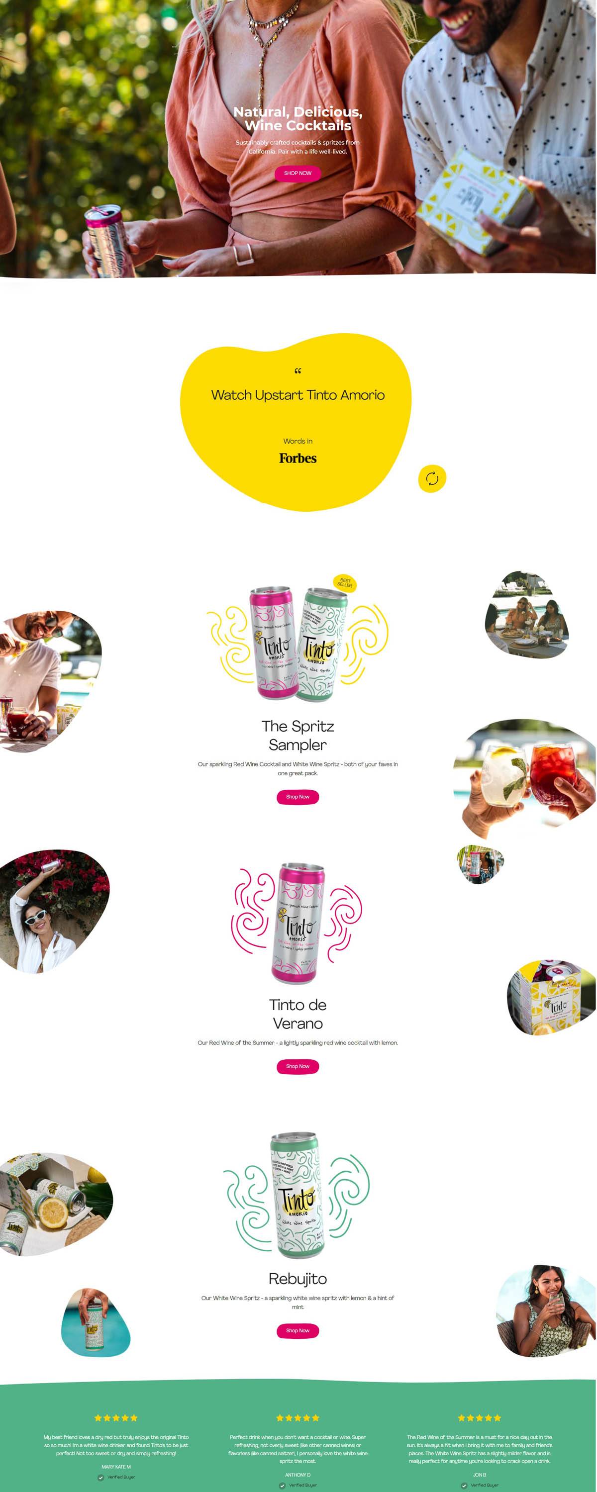 eCommerce website: Tinto Amorío