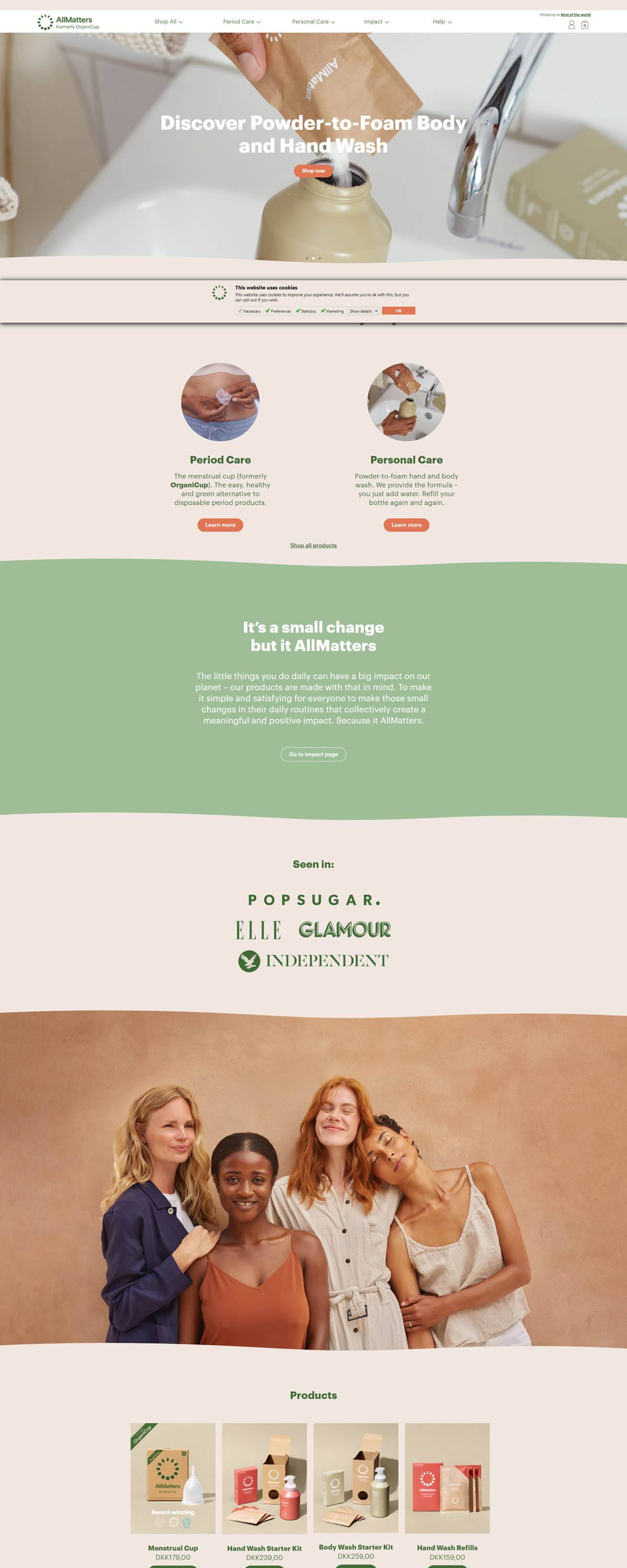 eCommerce website: AllMatters