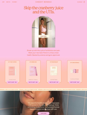 eCommerce website: Cheeky Bonsai