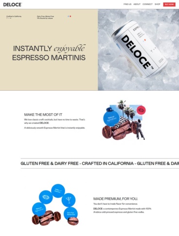 eCommerce website: Deloce