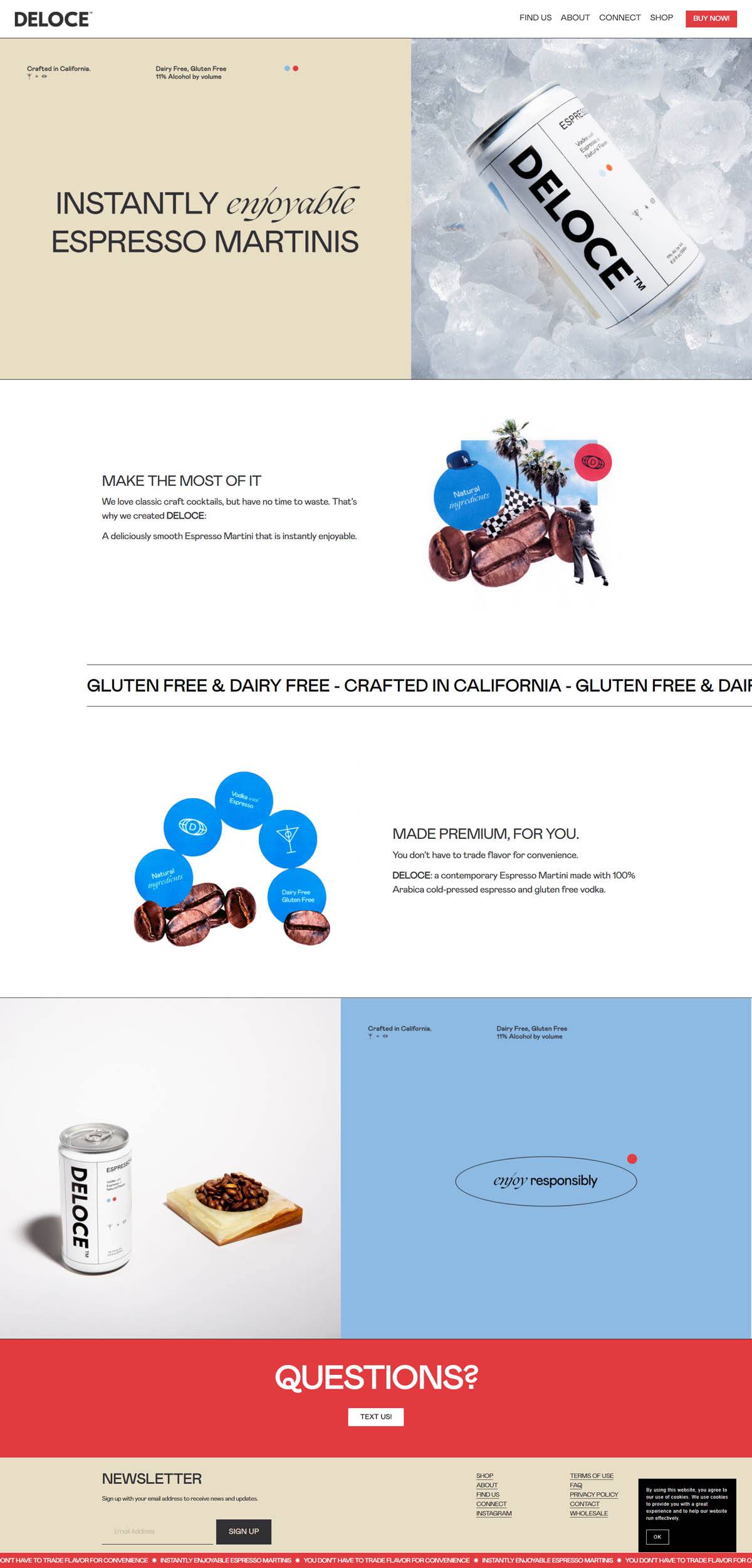 eCommerce website: Deloce