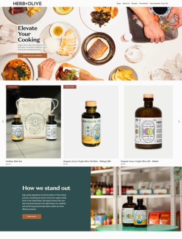 eCommerce website: Herb & Olive