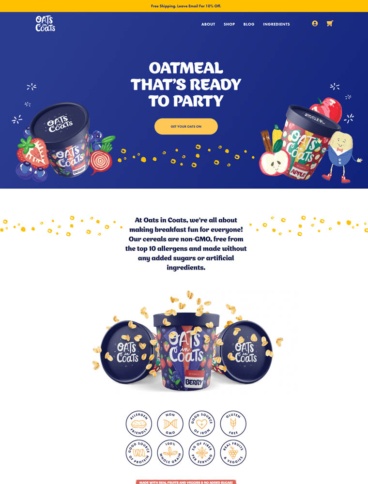 eCommerce website: Oats in Coats
