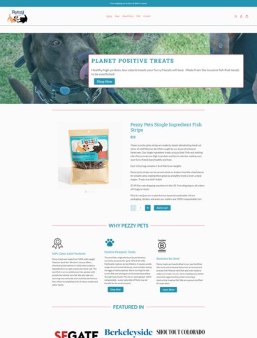 eCommerce website: Pezzy Pets