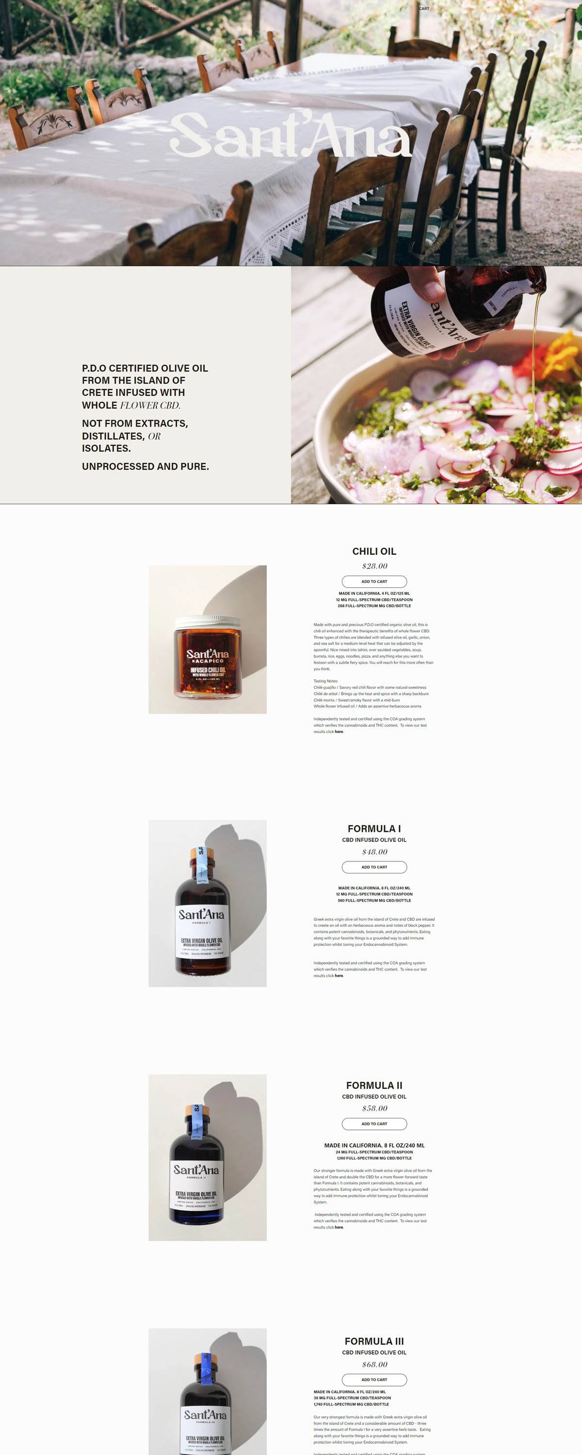 eCommerce website: Sant’Ana