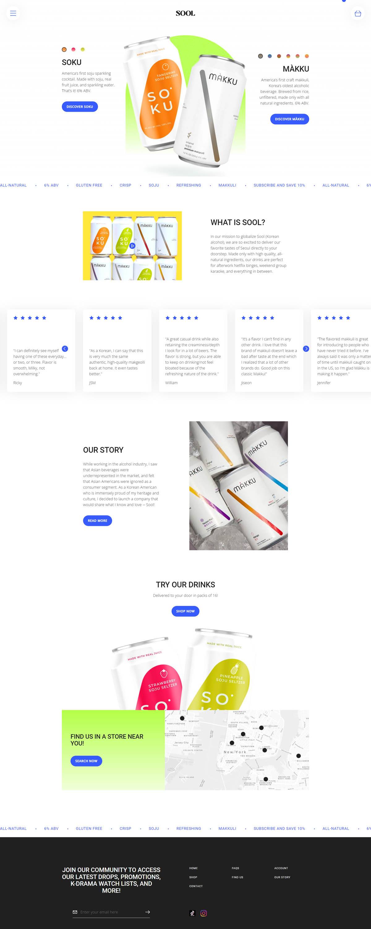 eCommerce website: Sool