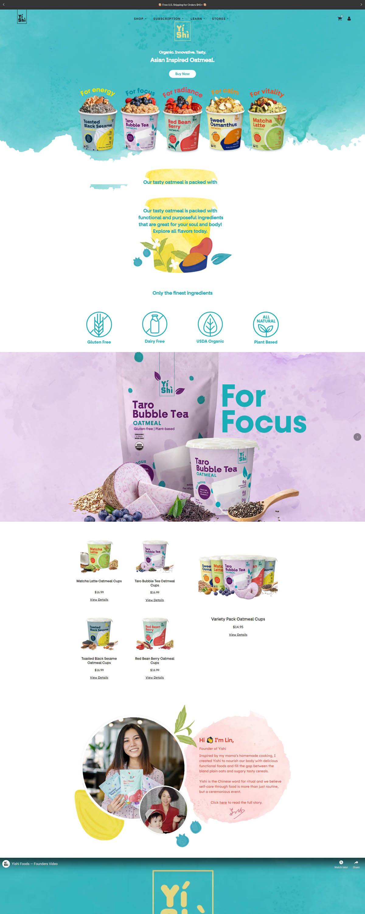 eCommerce website: Yishi