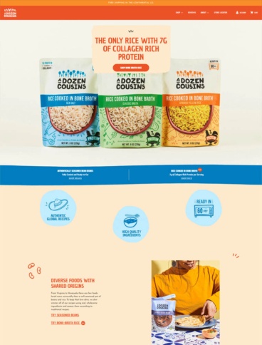 eCommerce website: A Dozen Cousins