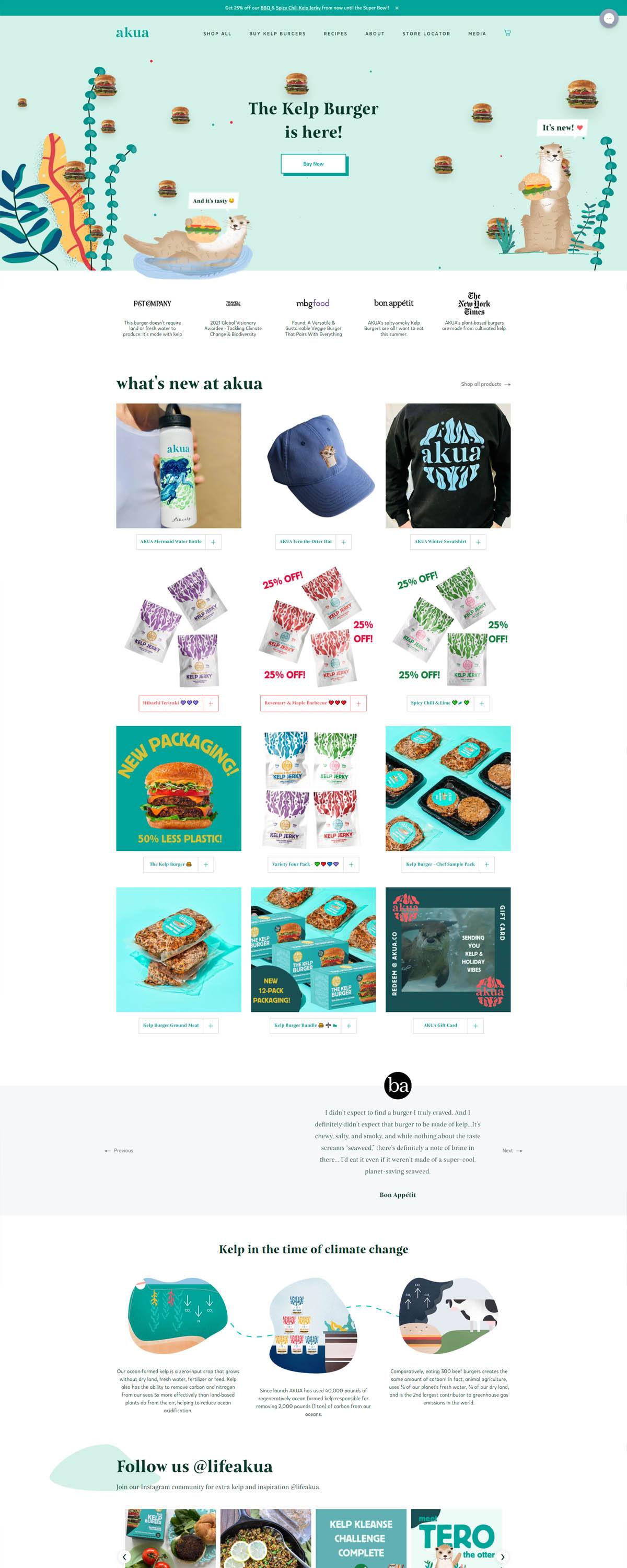 eCommerce website: Akua