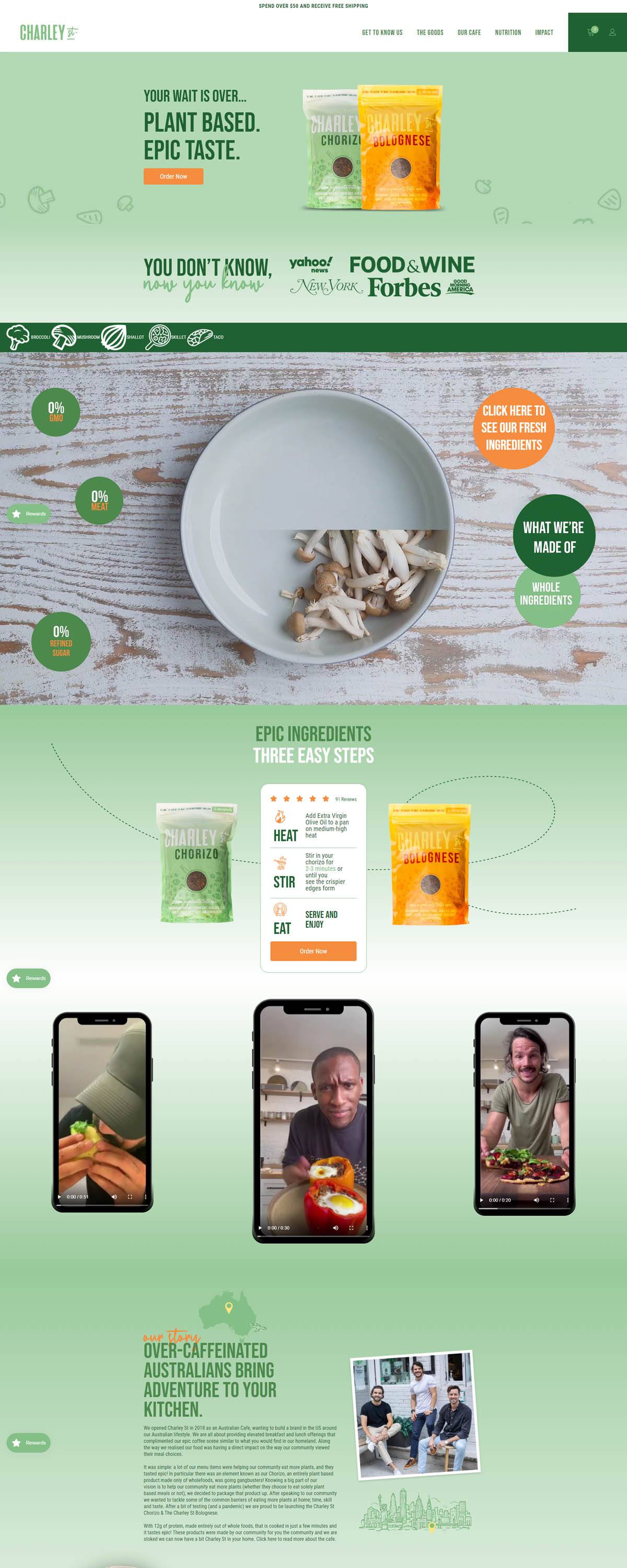 eCommerce website: Charley St