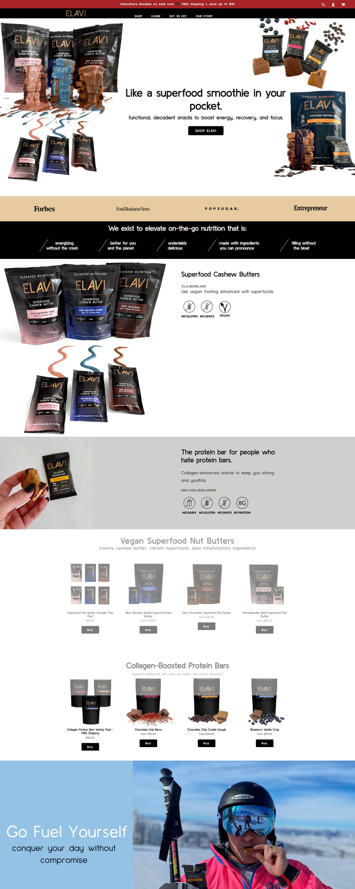 eCommerce website: ELAVI