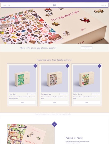 eCommerce website: Fits Puzzles