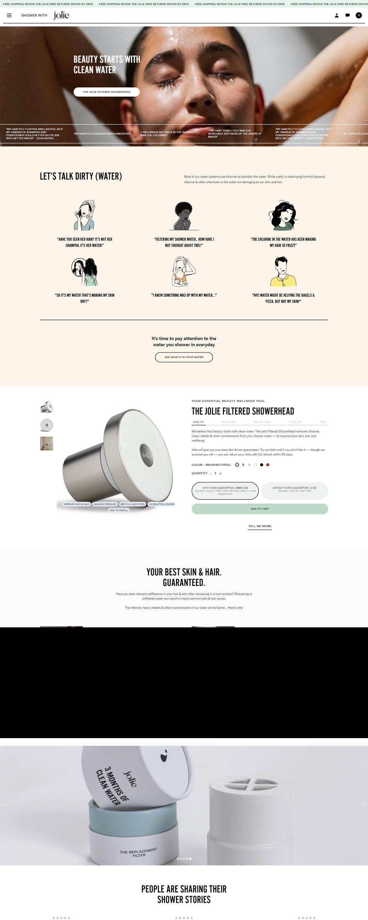 eCommerce website: Jolie