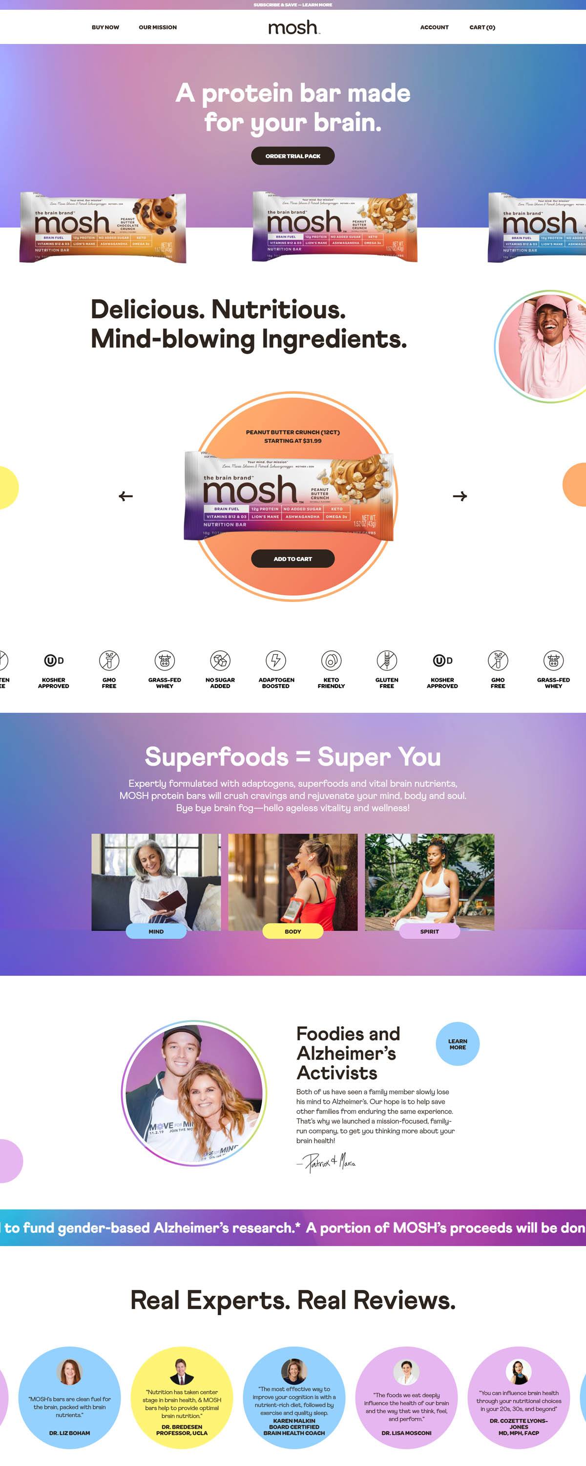 eCommerce website: MOSH
