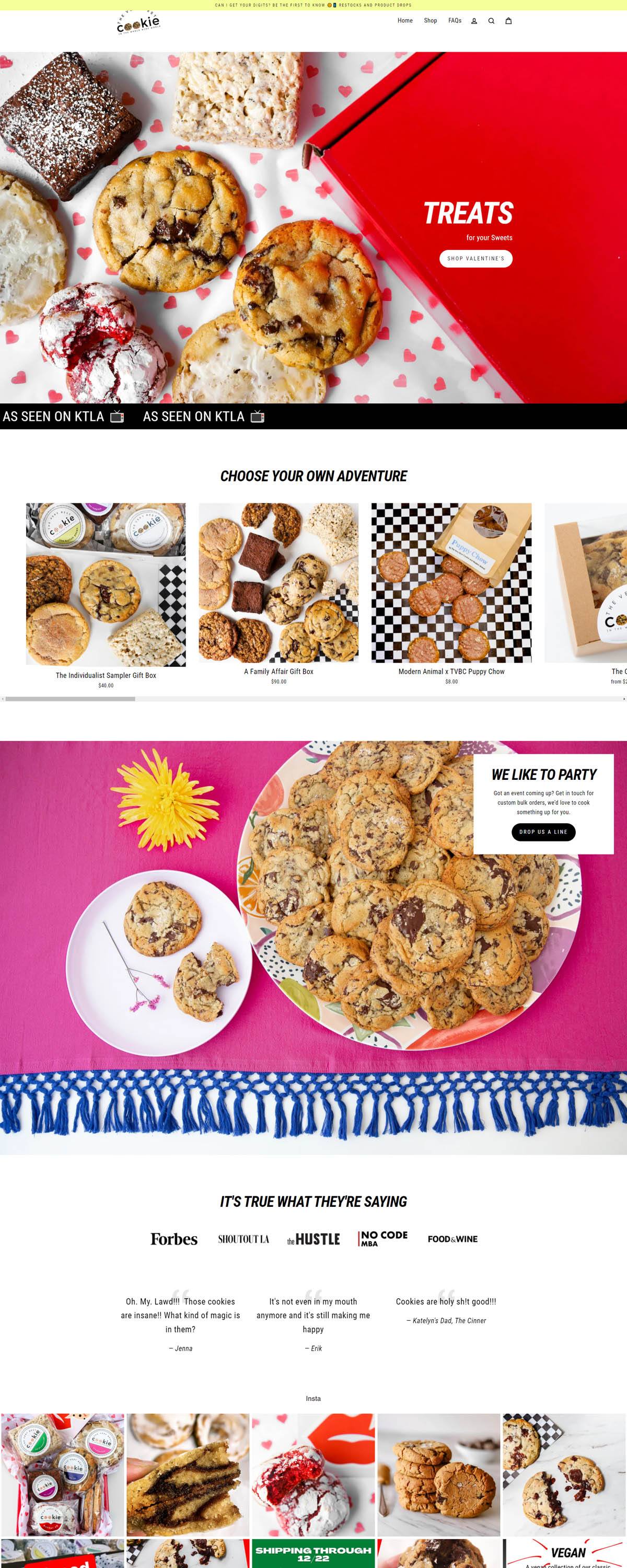 eCommerce website: The Very Best Cookie