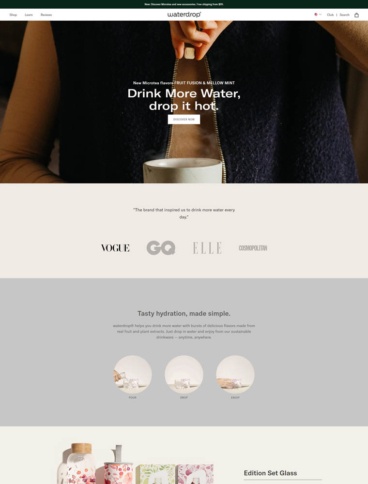 eCommerce website: Waterdrop
