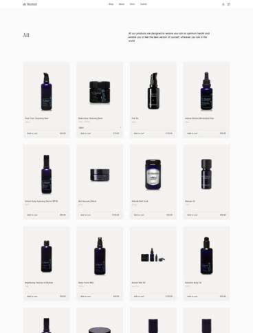 eCommerce website: de Mamiel