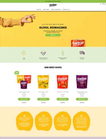 eCommerce website: Freestyle Snacks