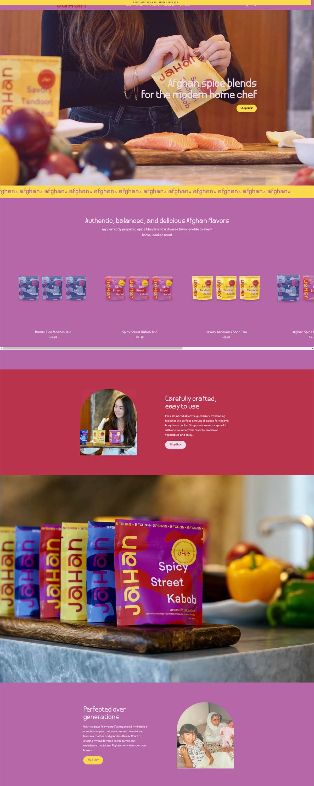 eCommerce website: Jahan