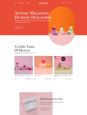 eCommerce website: Ohlala Macarons