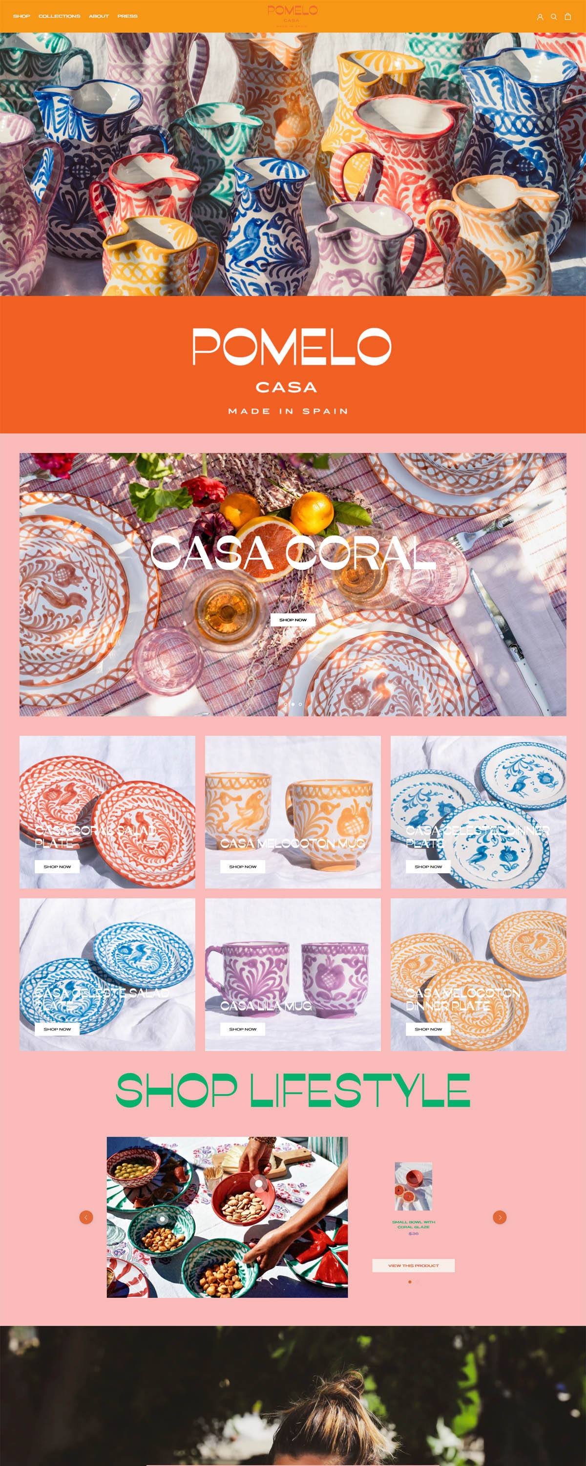 eCommerce website: Pomelo Casa