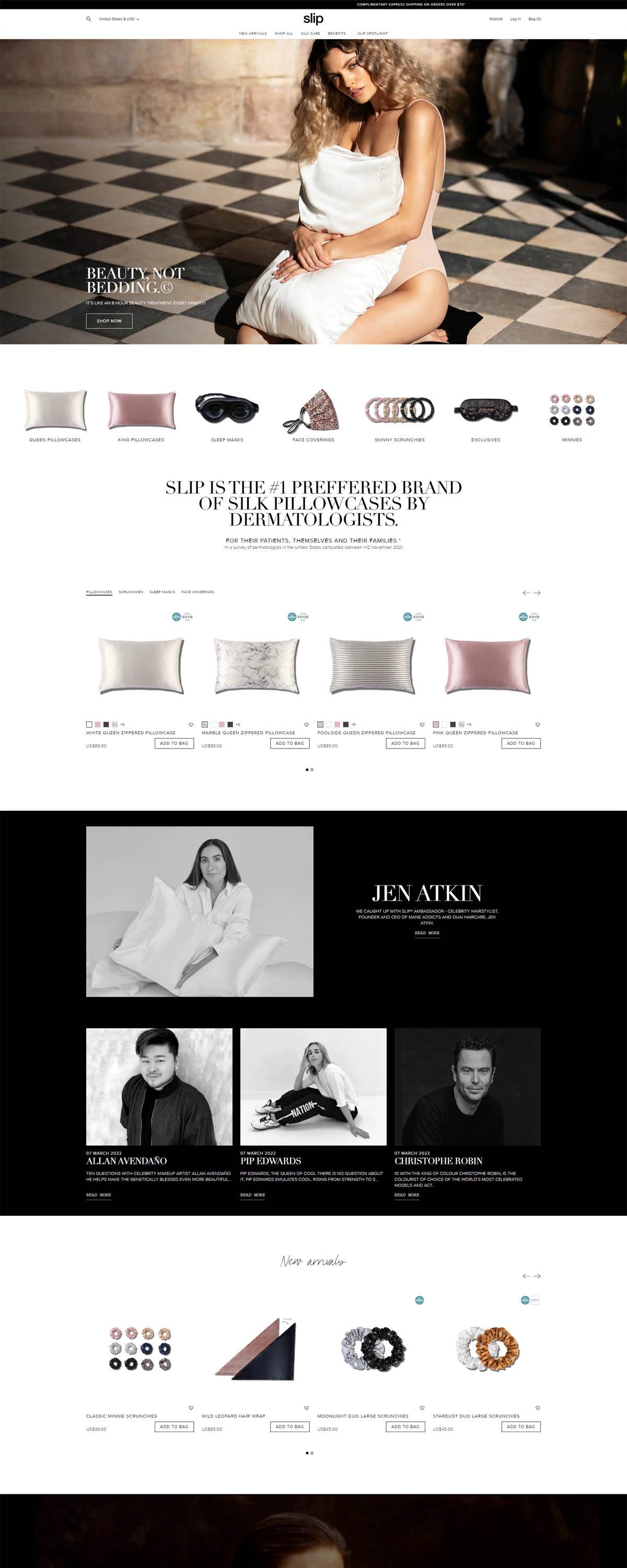 eCommerce website: Slip