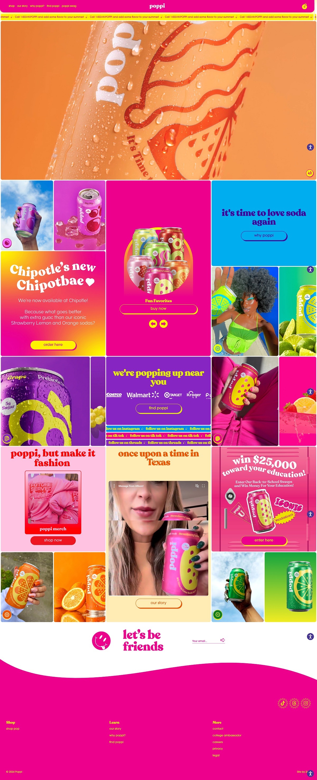 eCommerce website: Poppi