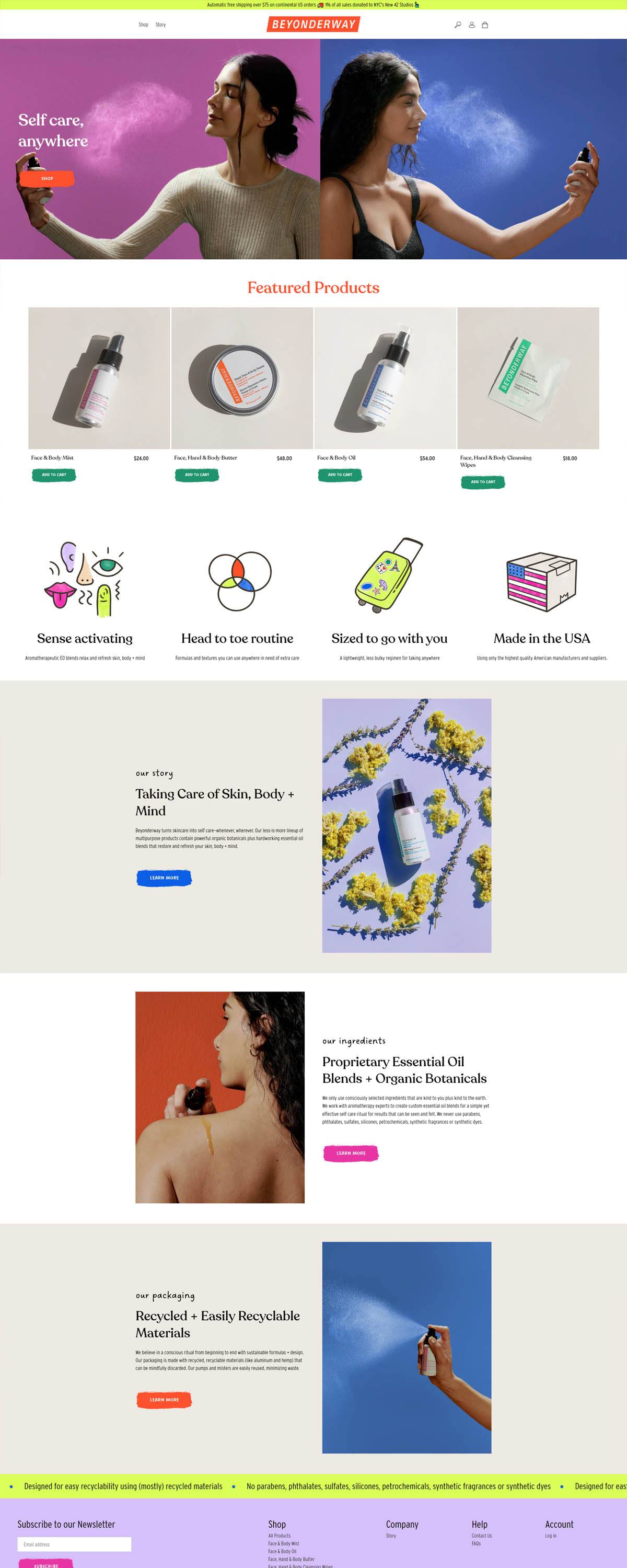 eCommerce website: Beyonderway