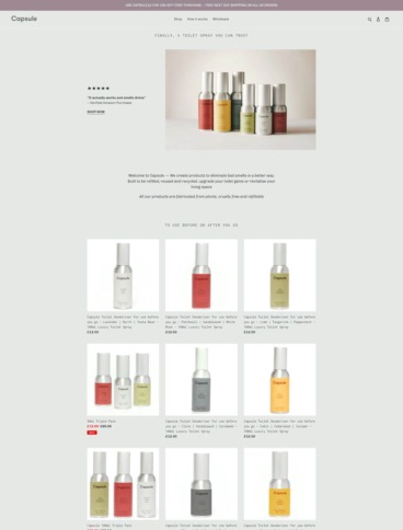 eCommerce website: Capsule