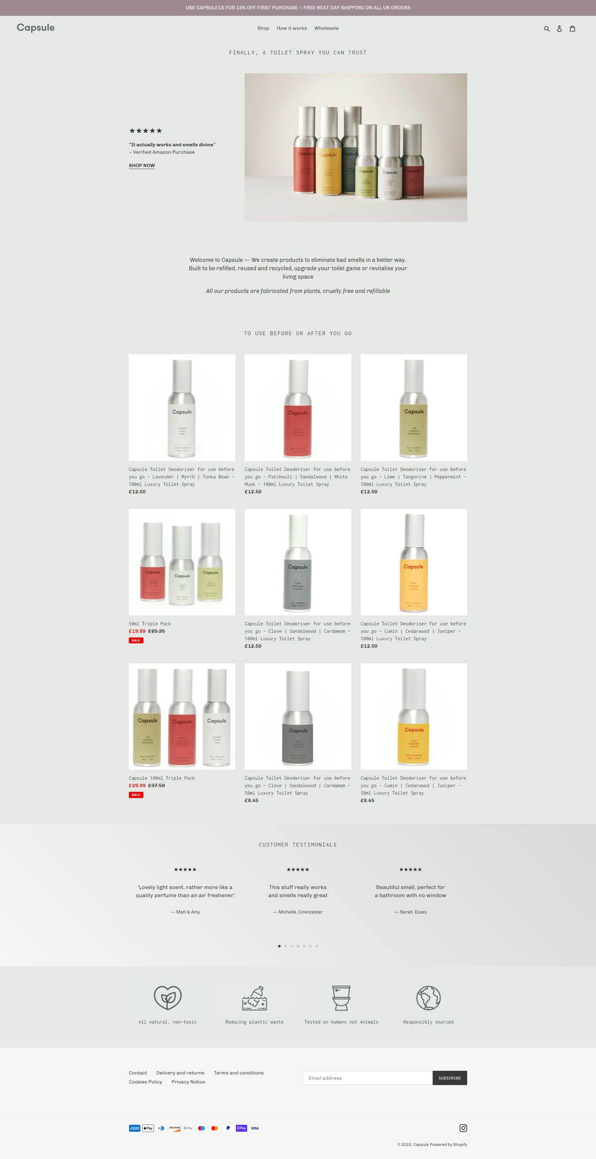 eCommerce website: Capsule