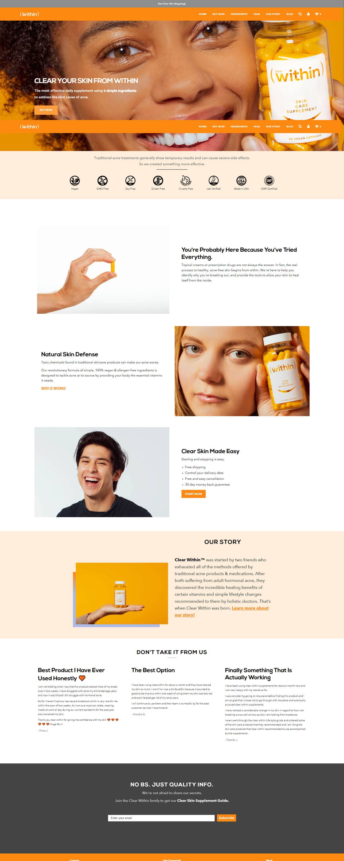 eCommerce website: Within