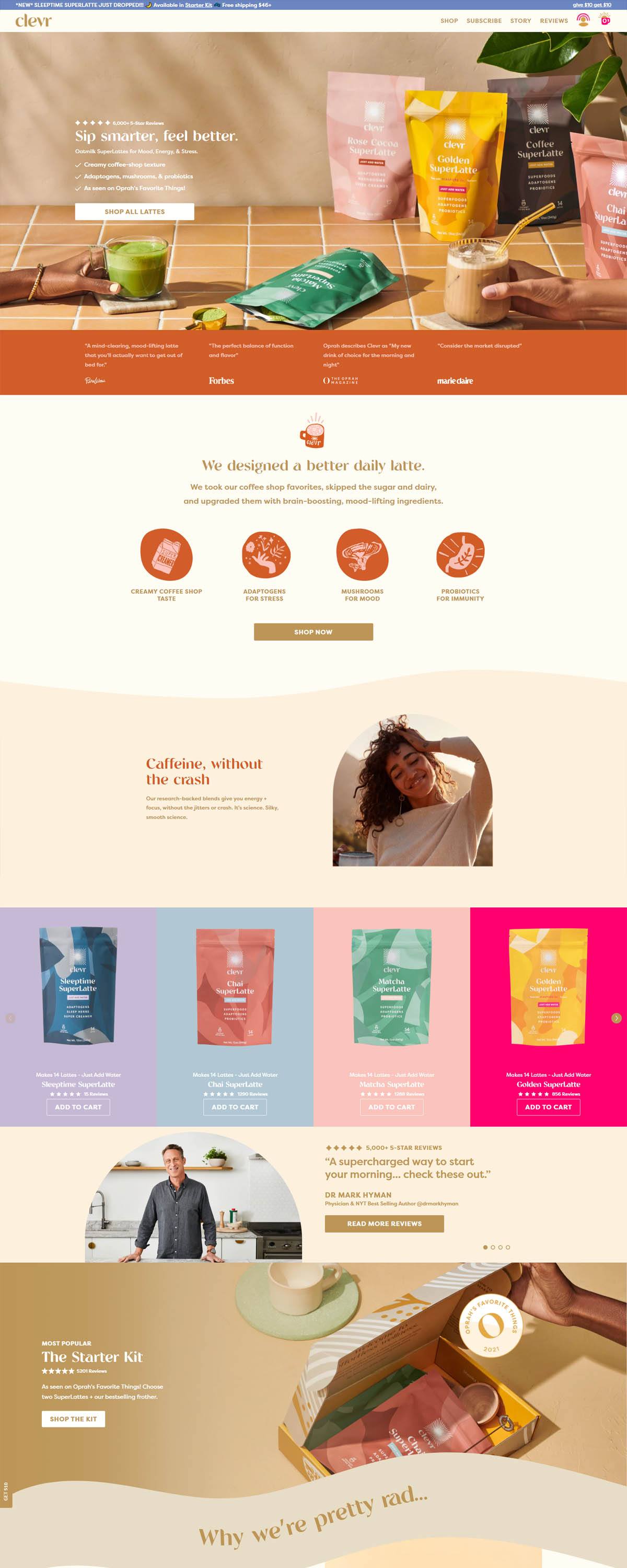 eCommerce website: Clevr Blends