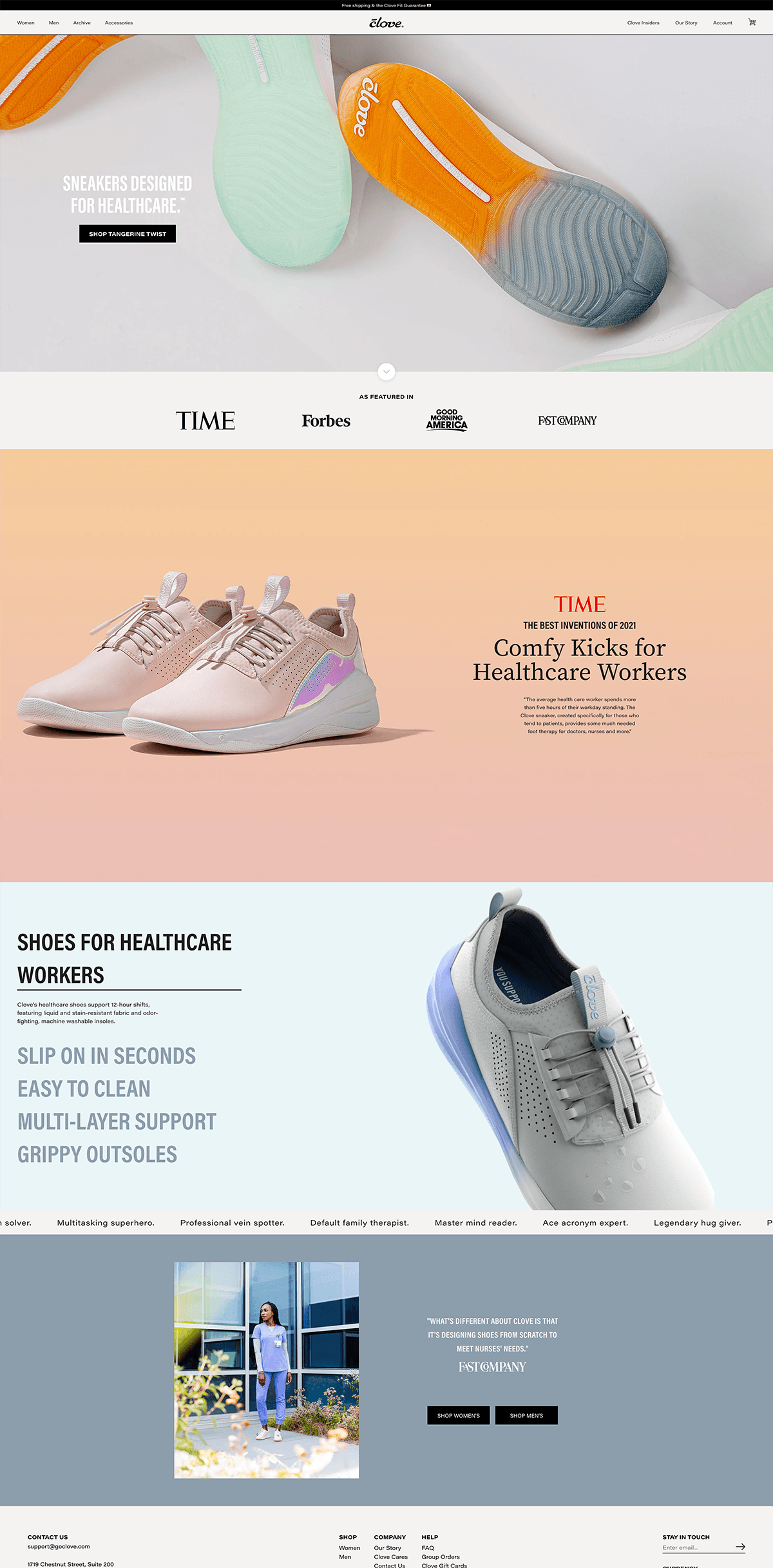 eCommerce website: Clove
