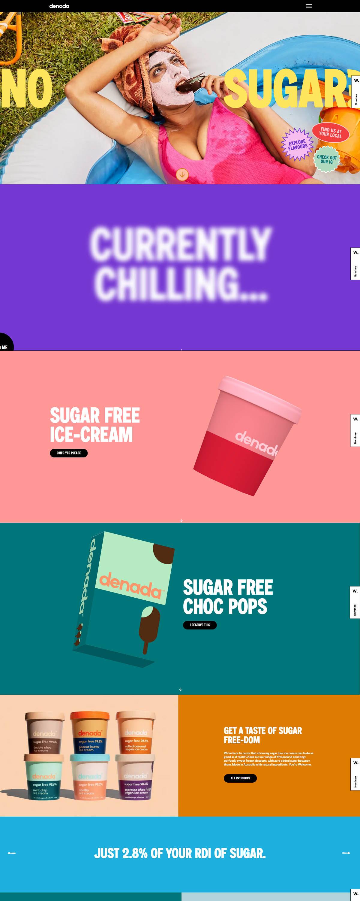 eCommerce website: Denada