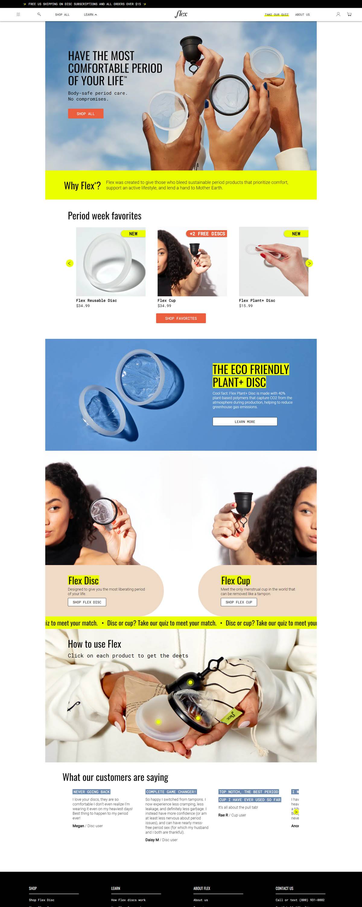 eCommerce website: Flex