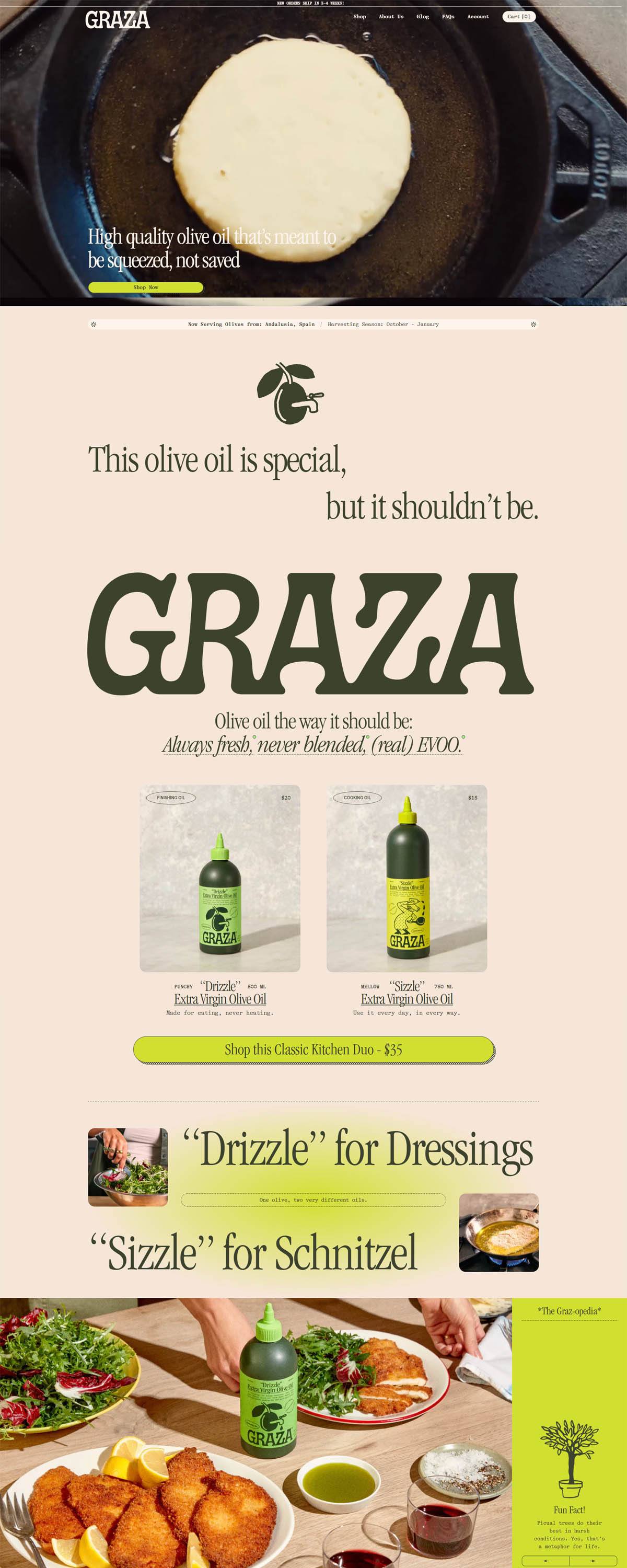 eCommerce website: Graza