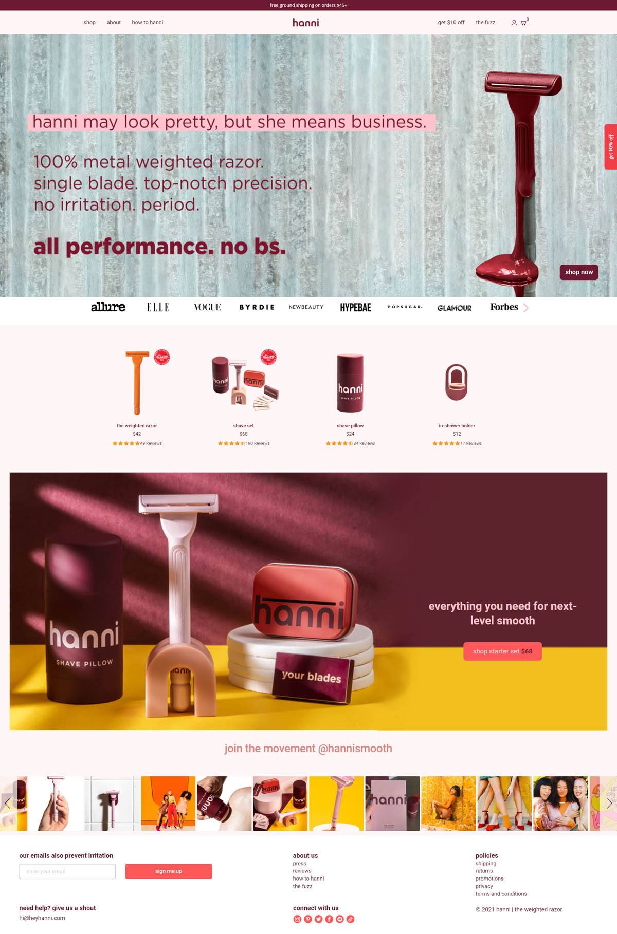 eCommerce website: Hanni