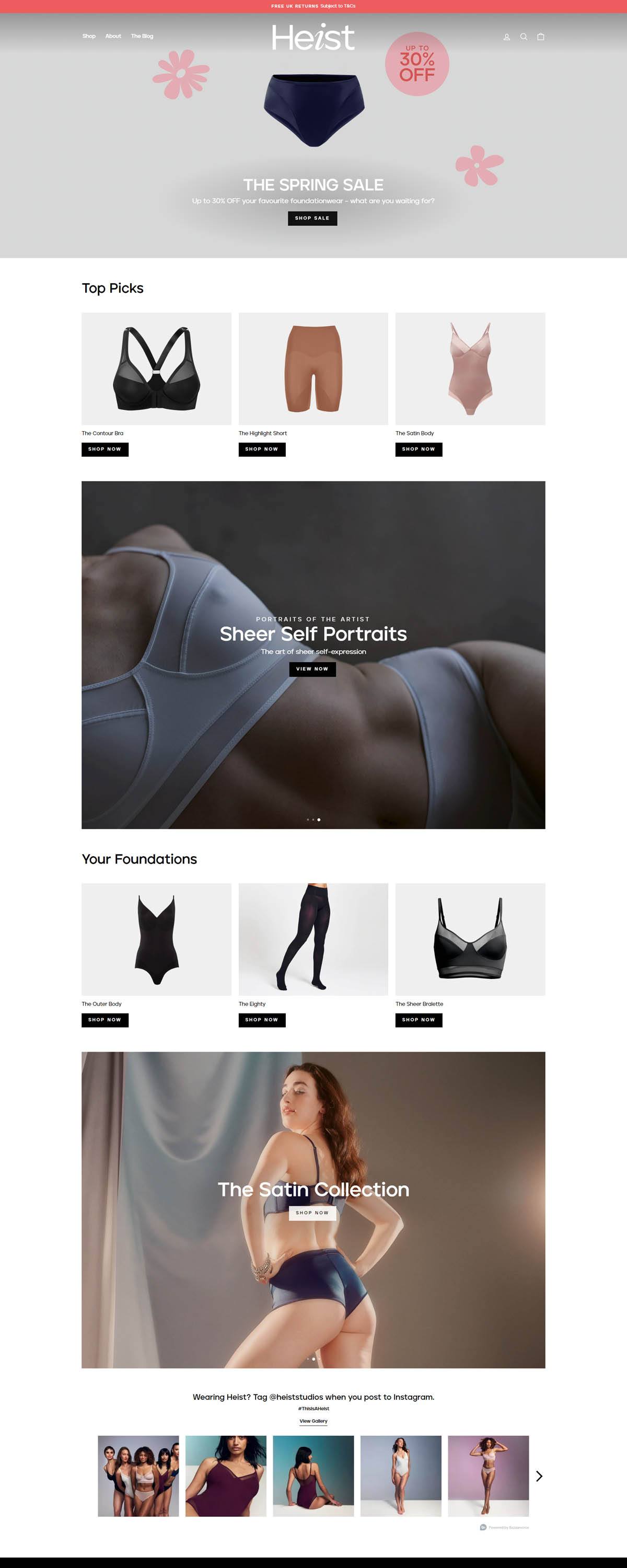 eCommerce website: Heist