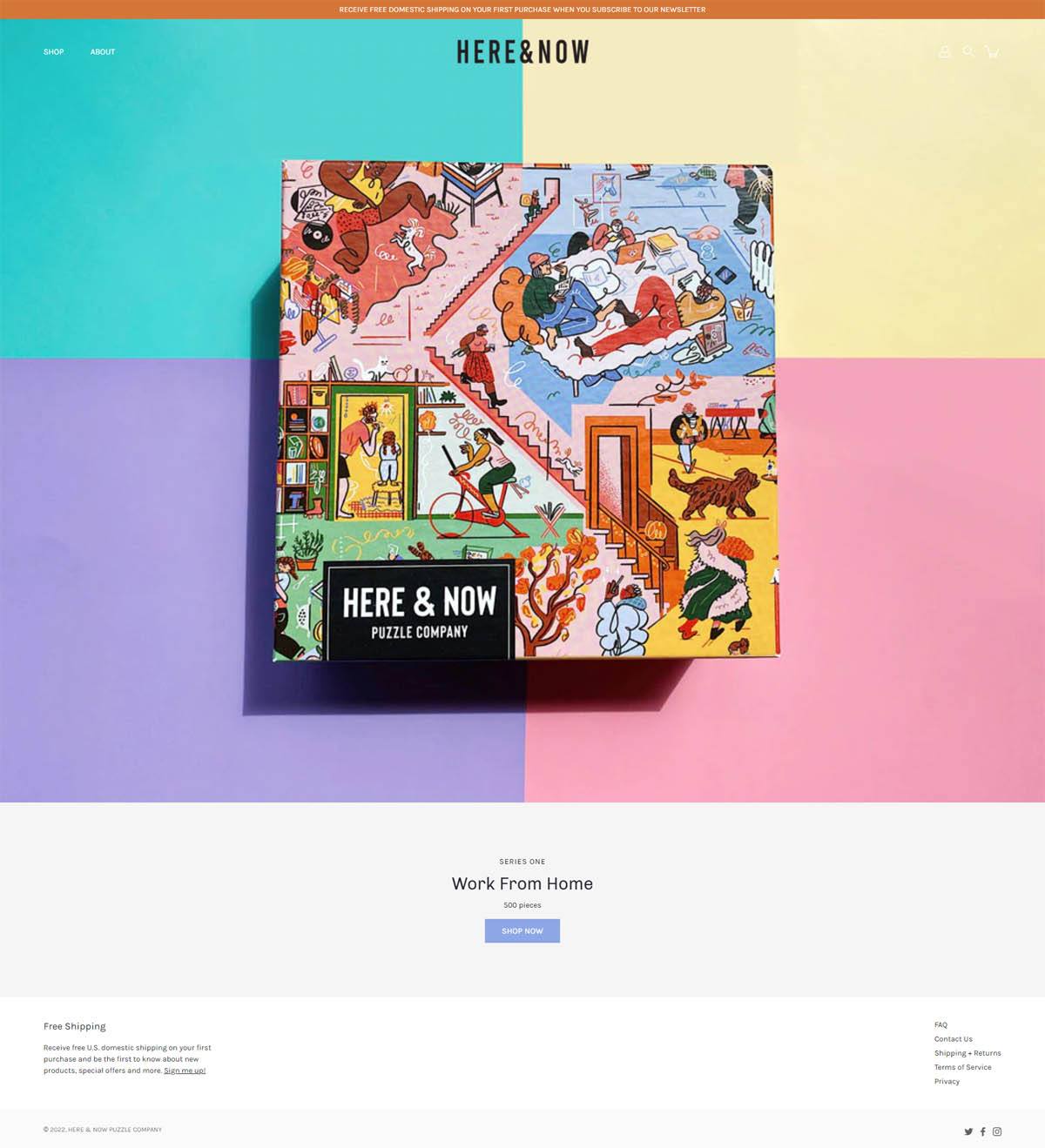 eCommerce website: Here & Now