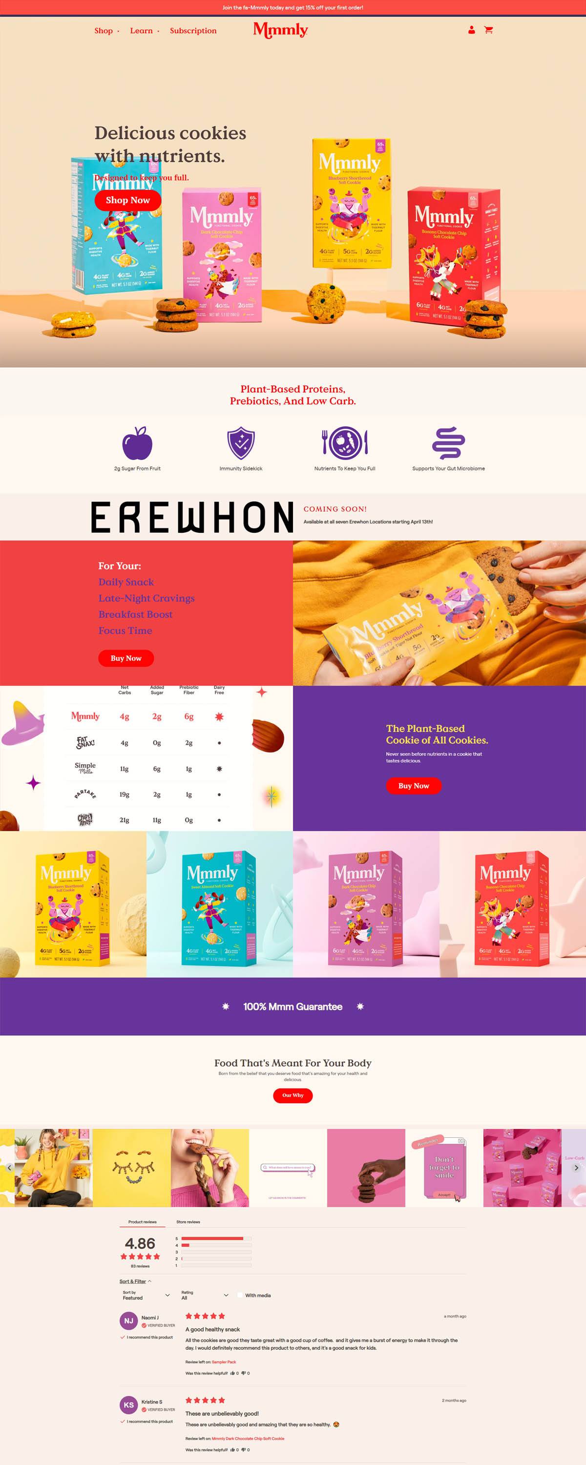 eCommerce website: Mmmly Cookies