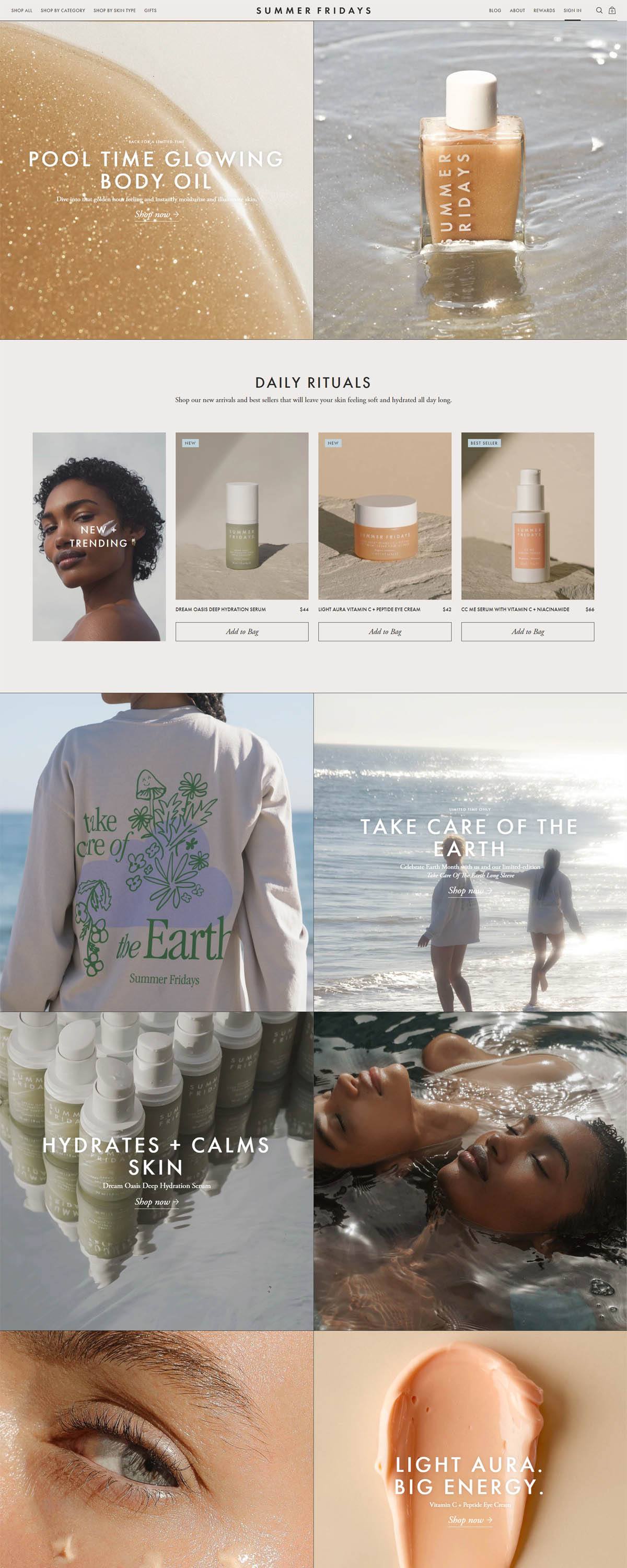 eCommerce website: Summer Fridays