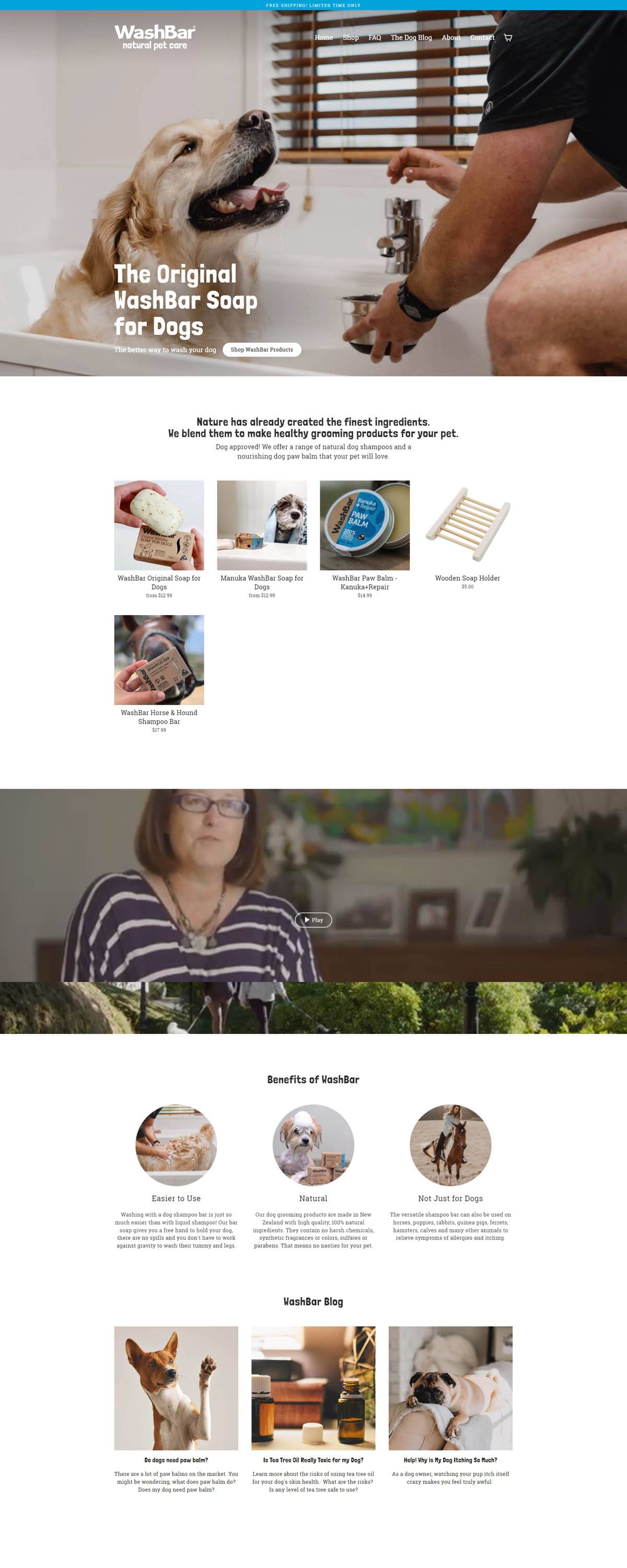 eCommerce website: Washbar