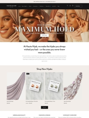 eCommerce website: Haute Hijab