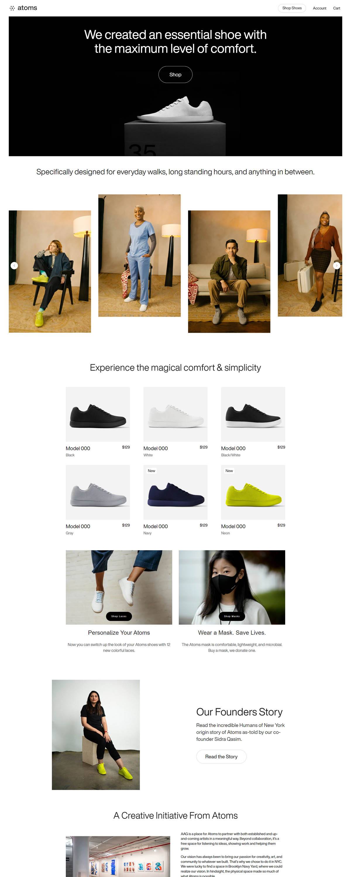 eCommerce website: Atoms