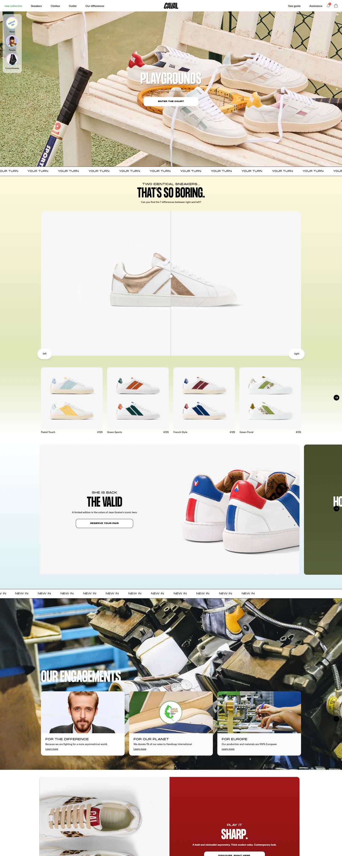 eCommerce website: CAVAL
