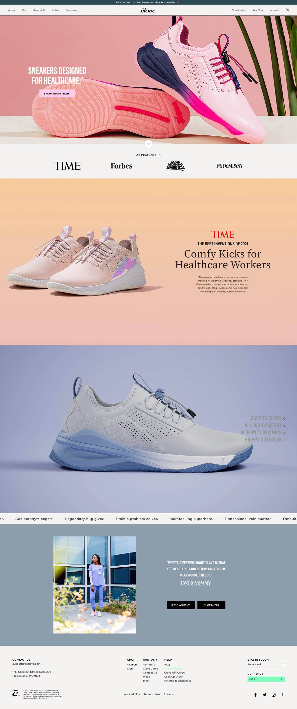 eCommerce website: Clove