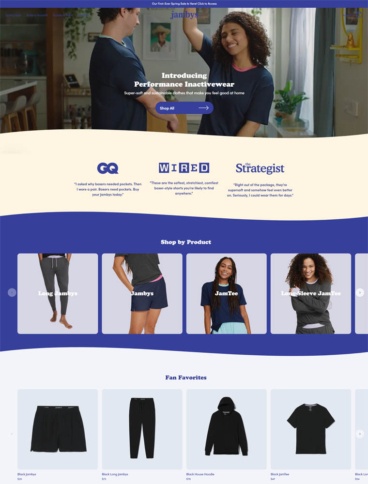 eCommerce website: Jambys