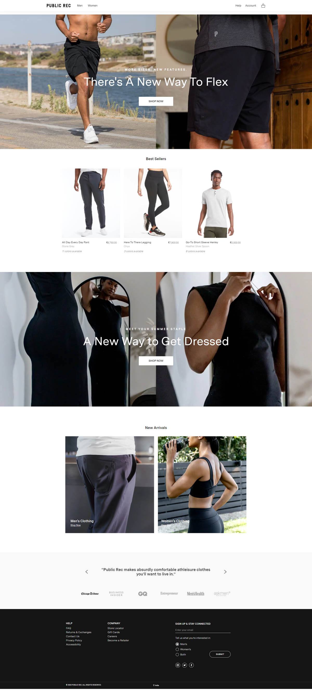 eCommerce website: Public Rec