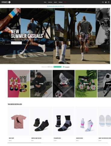 eCommerce website: Stance