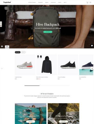 eCommerce website: Tropicfeel